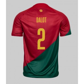 Portugal Diogo Dalot #2 Replica Home Stadium Shirt World Cup 2022 Short Sleeve